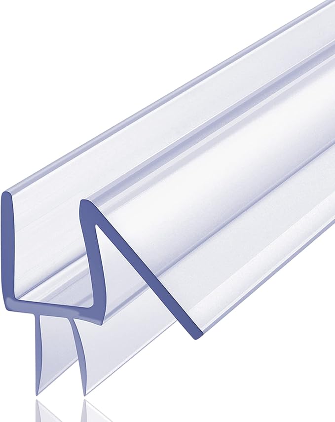 butecare 高级无框淋浴门底部密封条 - 玻璃门侧密封扫地(3/8"